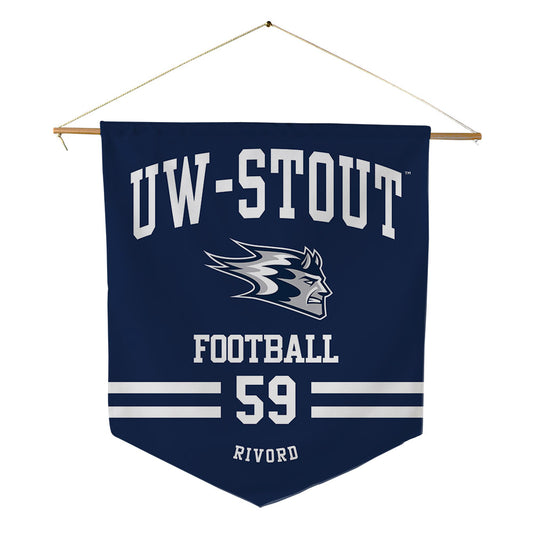 UW Stout - NCAA Football : Garet Rivord - Pennant - 18" x 21"-0