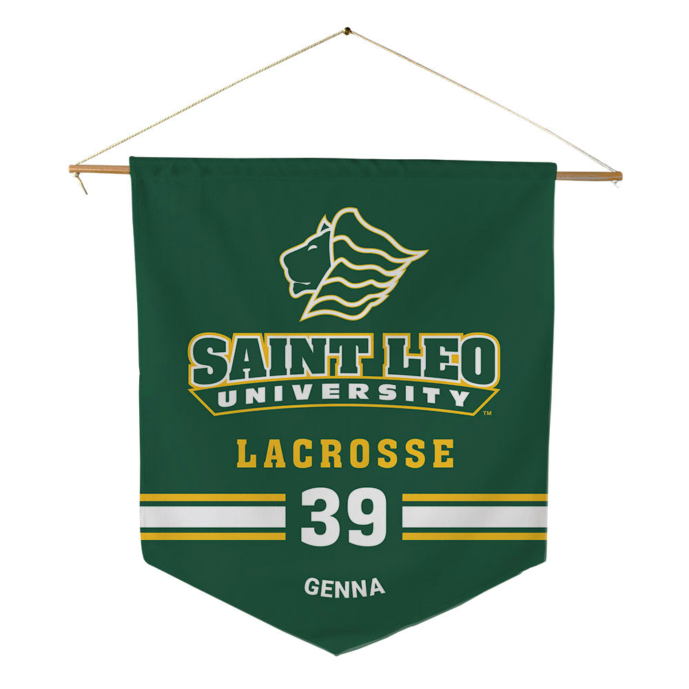 Saint Leo - NCAA Men's Lacrosse : Logan Genna - Pennant - 18" x 21"-0