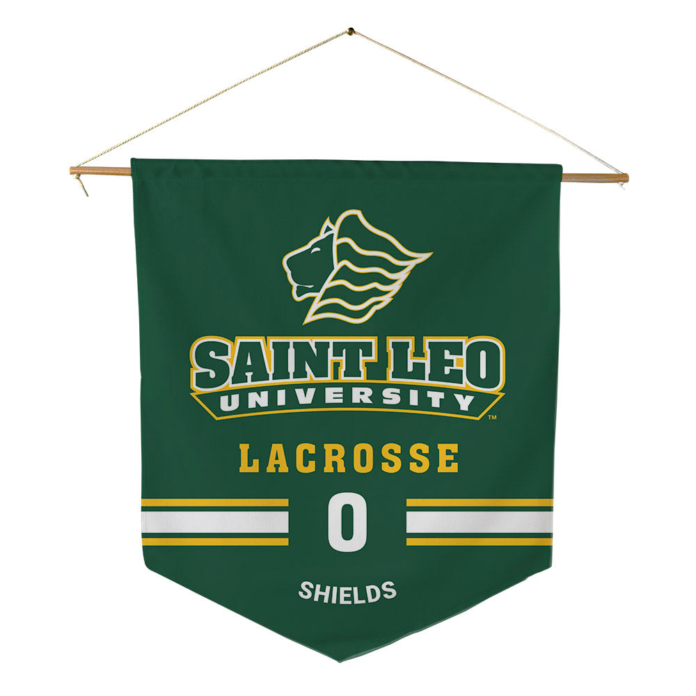 Saint Leo - NCAA Men's Lacrosse : Lucas Shields - Pennant - 18" x 21"-0