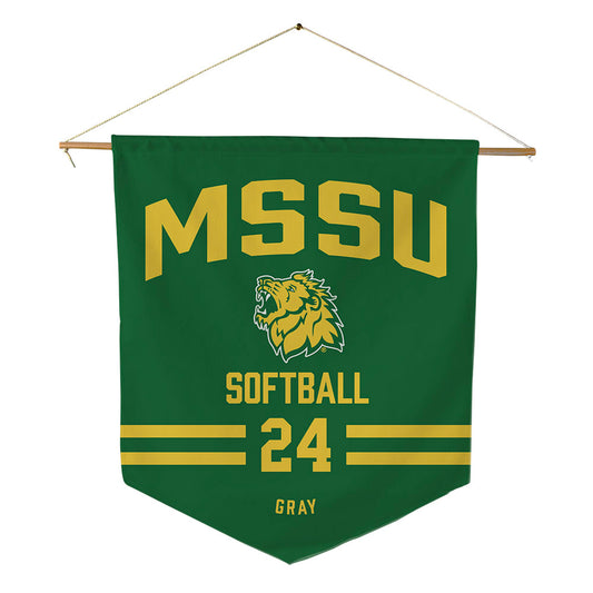 MSSU - NCAA Softball : Katie Gray - Pennant - 18" x 21"-0