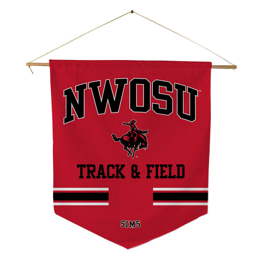 NWOSU - NCAA Men's Track & Field : Jared Sims - Pennant - 18" x 21"-0