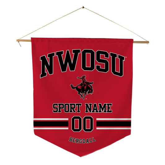 NWOSU - NCAA Women's Track & Field : Kaydence Bergdall - Pennant - 18" x 21"-0