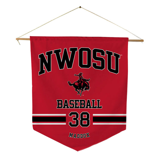 NWOSU - NCAA Baseball : Austin Maddox - Pennant - 18" x 21"-0