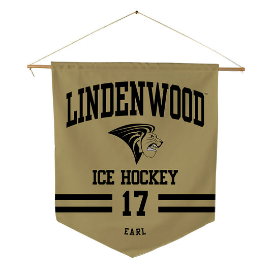 Lindenwood - NCAA Men's Ice Hockey : Andrew Earl - Pennant - 18" x 21"-0