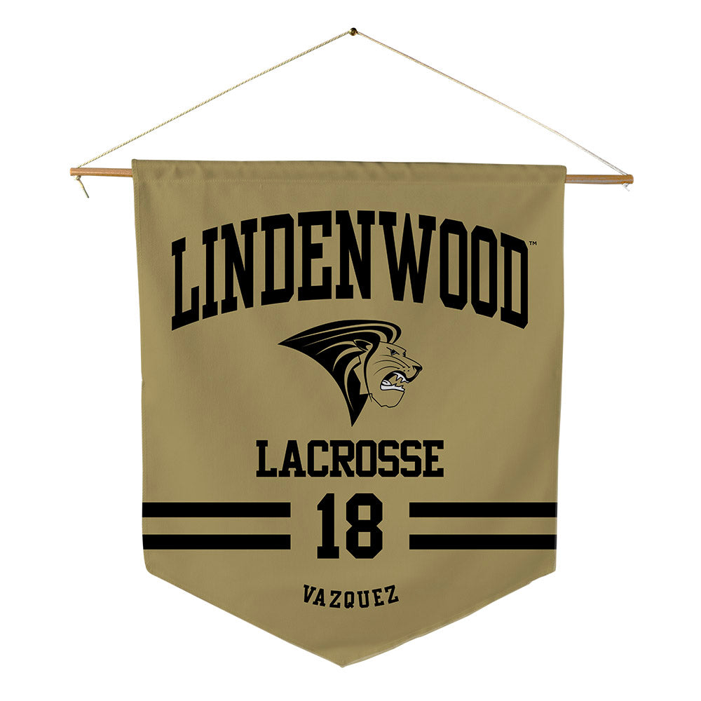 Lindenwood - NCAA Women's Lacrosse : Kayla Vazquez - Pennant - 18" x 21"-0