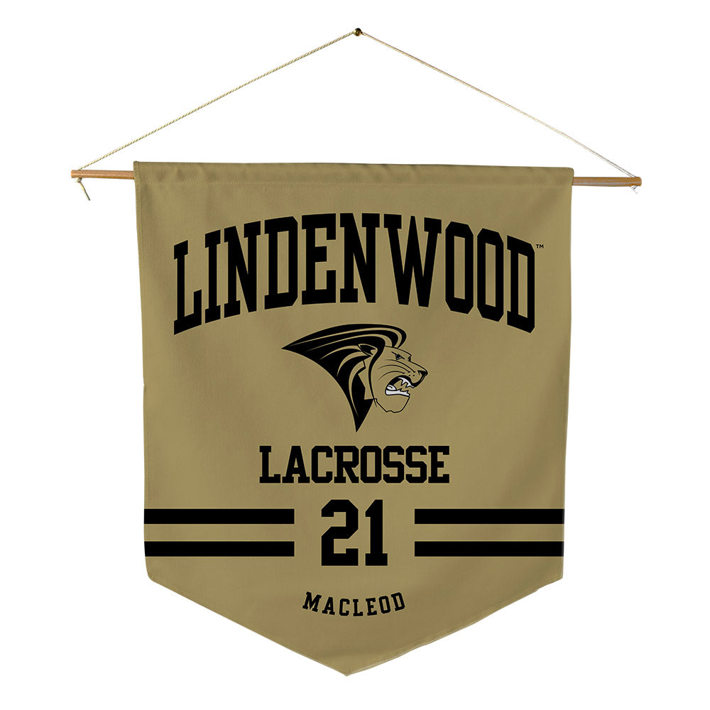 Lindenwood - NCAA Women's Lacrosse : Madelaine MacLeod - Pennant - 18" x 21"-0