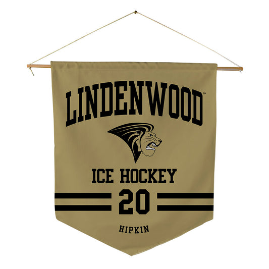 Lindenwood - NCAA Men's Ice Hockey : Ty Hipkin - Pennant - 18" x 21"-0