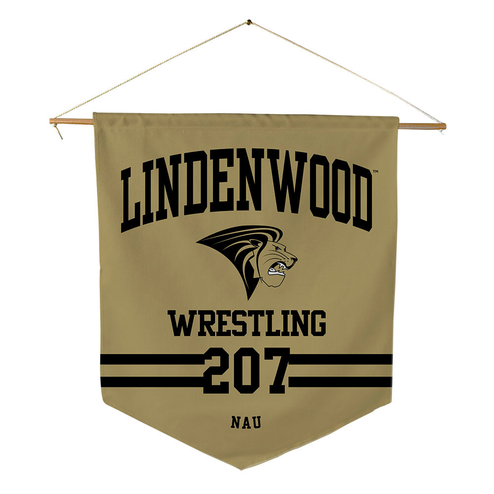 Lindenwood - NCAA Wrestling : Meleane Nau - Pennant - 18" x 21"-0