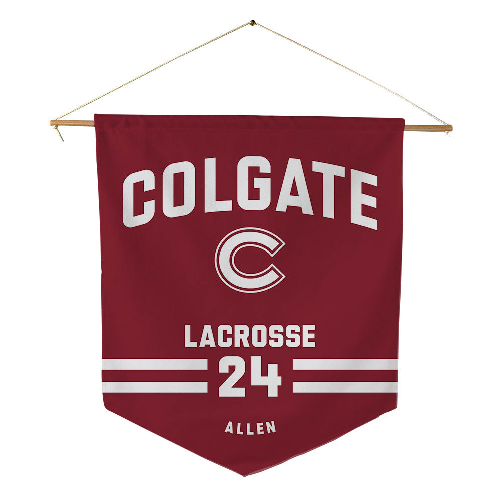 Colgate - NCAA Men's Lacrosse : Andrew Allen - Pennant - 18" x 21"-0