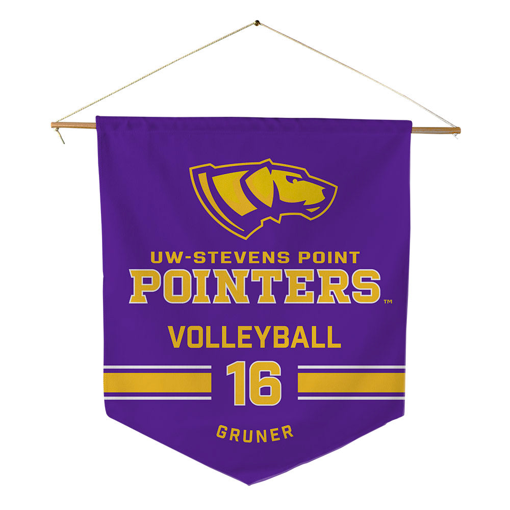 UWSP - NCAA Women's Volleyball : Jadynn Gruner - Pennant - 18" x 21"-0