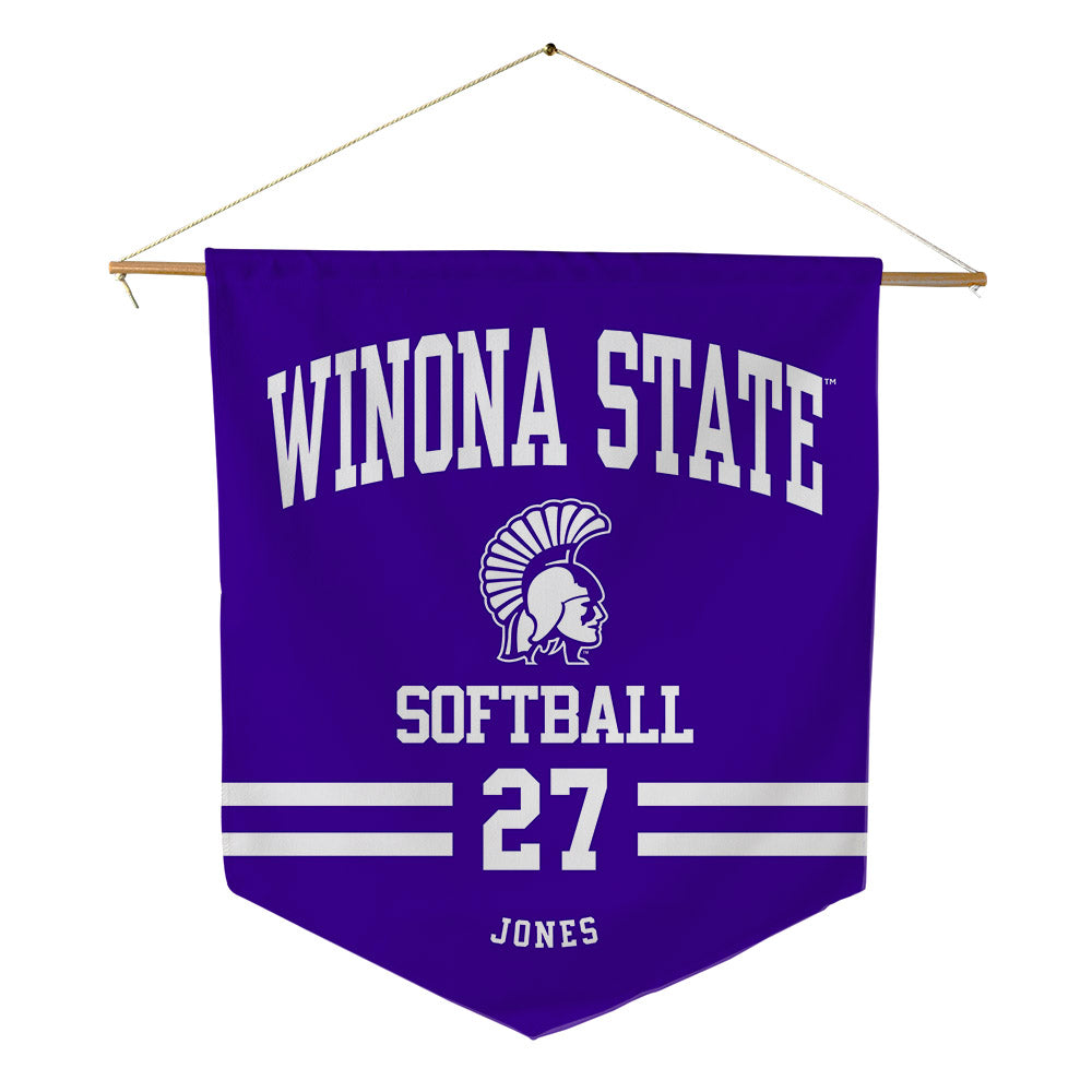 Winona - NCAA Softball : Tessa Jones - Pennant - 18" x 21"-0