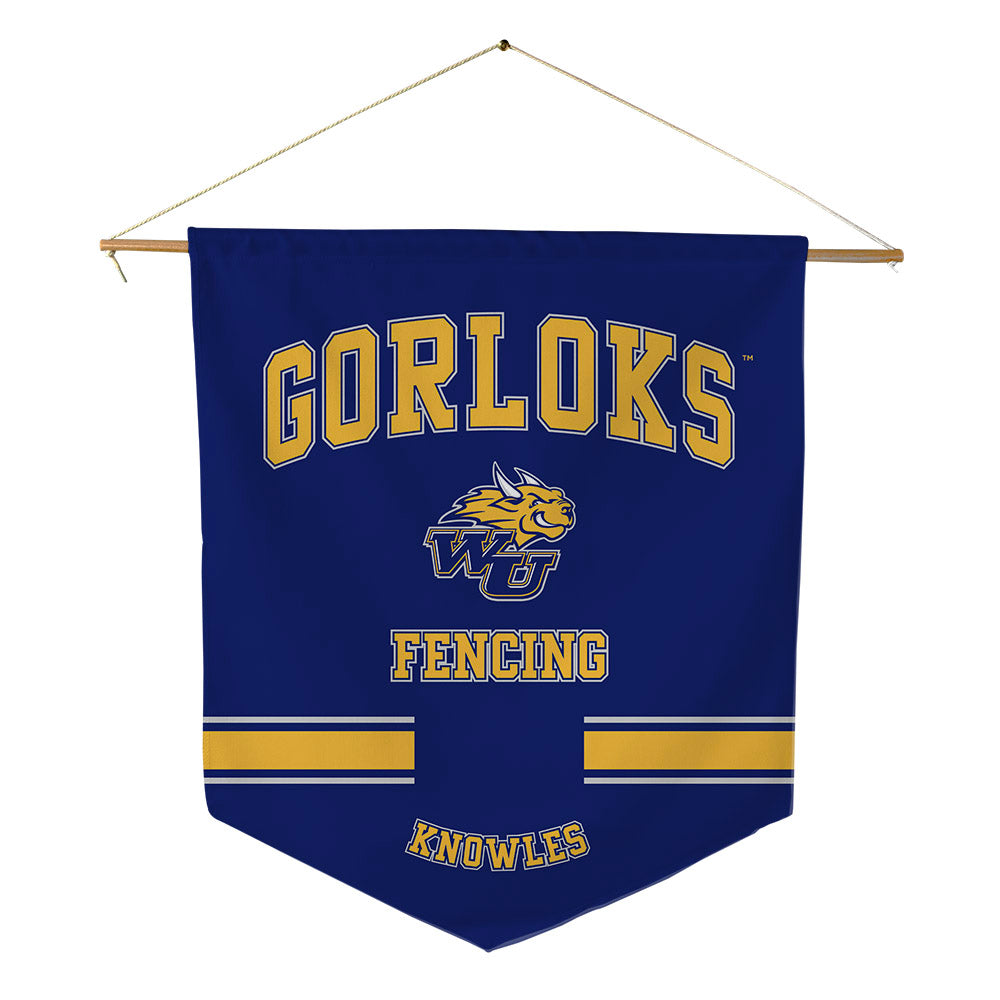 Webster - NCAA Men's Fencing : Collin Knowles - Pennant - 18" x 21"-0