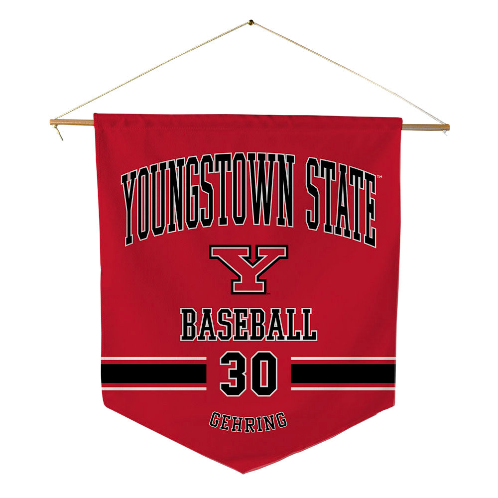 Youngstown State - NCAA Baseball : Jacob Gehring - Pennant - 18" x 21"-0