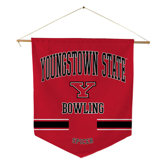Youngstown State - NCAA Women's Bowling : Amber Spicer - Pennant - 18" x 21"-0