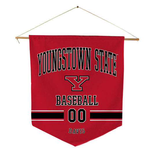 Youngstown State - NCAA Baseball : Bo Davis - Pennant - 18" x 21"-0