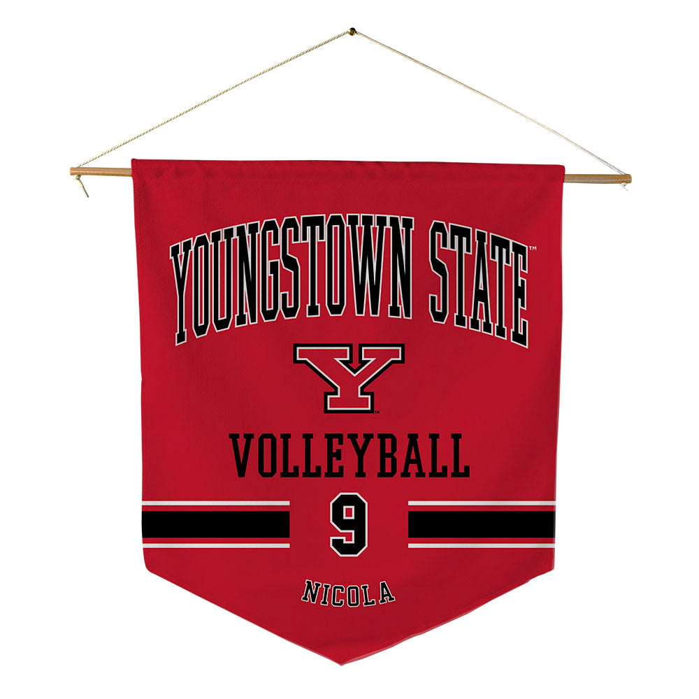Youngstown State - NCAA Women's Volleyball : Journey Nicola - Pennant - 18" x 21"-0