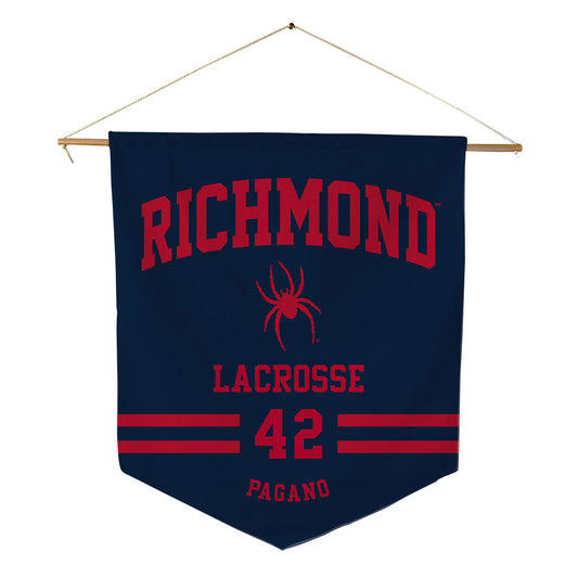 Richmond - NCAA Men's Lacrosse : James Pagano - Pennant - 18" x 21"-0