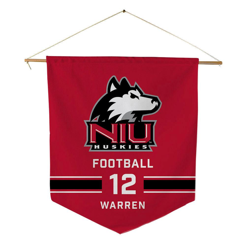 Northern Illinois - NCAA Football : Aaron Warren - Pennant - 18" x 21"-0