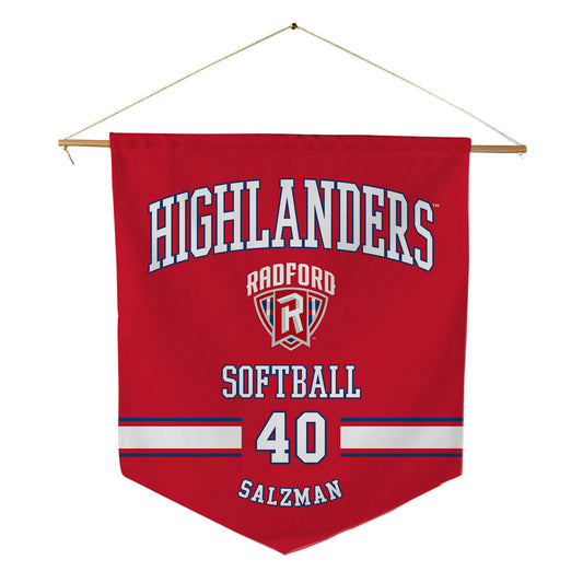 Radford - NCAA Softball : Emma Salzman - Pennant - 18" x 21"-0
