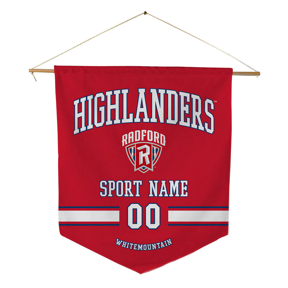 Radford - NCAA Women's Volleyball : Rose Whitemountain - Pennant - 18" x 21"-0