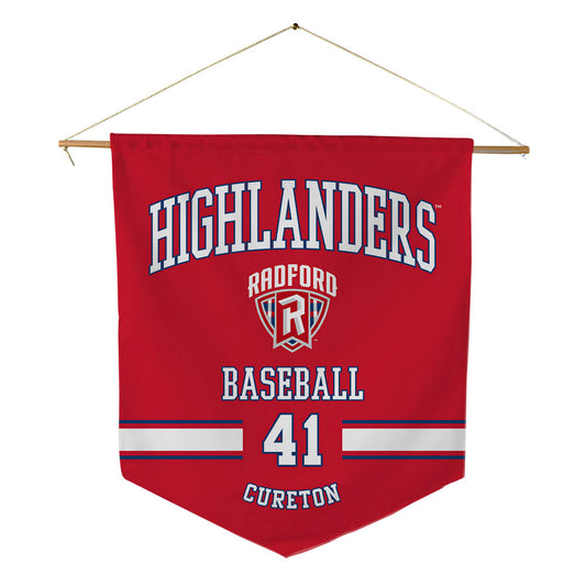 Radford - NCAA Baseball : Michael Cureton - Pennant - 18" x 21"-0