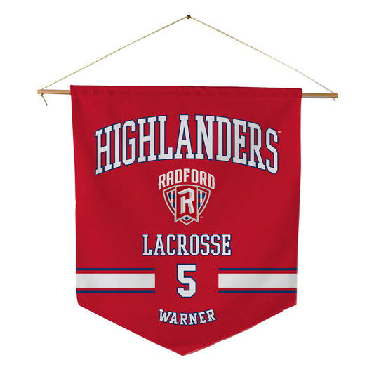 Radford - NCAA Women's Lacrosse : Aleese Warner - Pennant - 18" x 21"-0