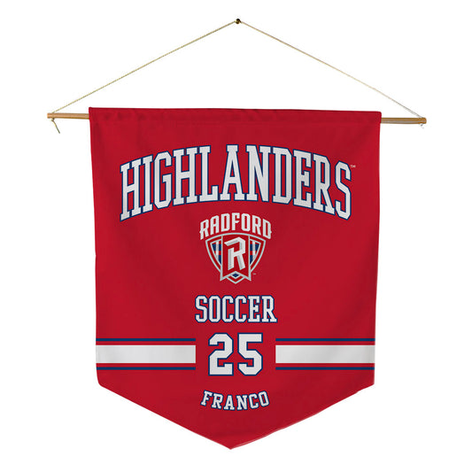 Radford - NCAA Men's Soccer : Gianluca Franco - Pennant - 18" x 21"-0