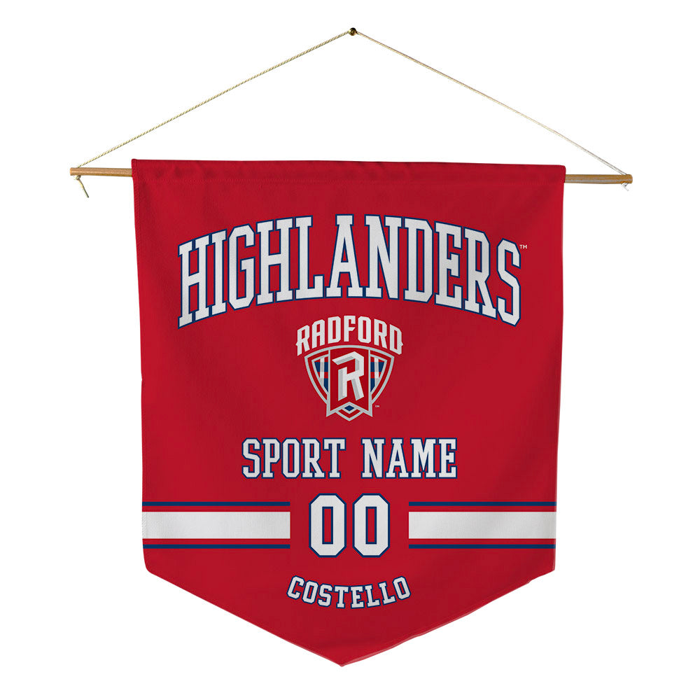 Radford - NCAA Baseball : Corey Costello - Pennant - 18" x 21"-0