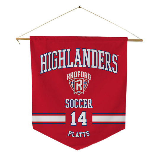 Radford - NCAA Women's Soccer : Mariah Platts - Pennant - 18" x 21"-0