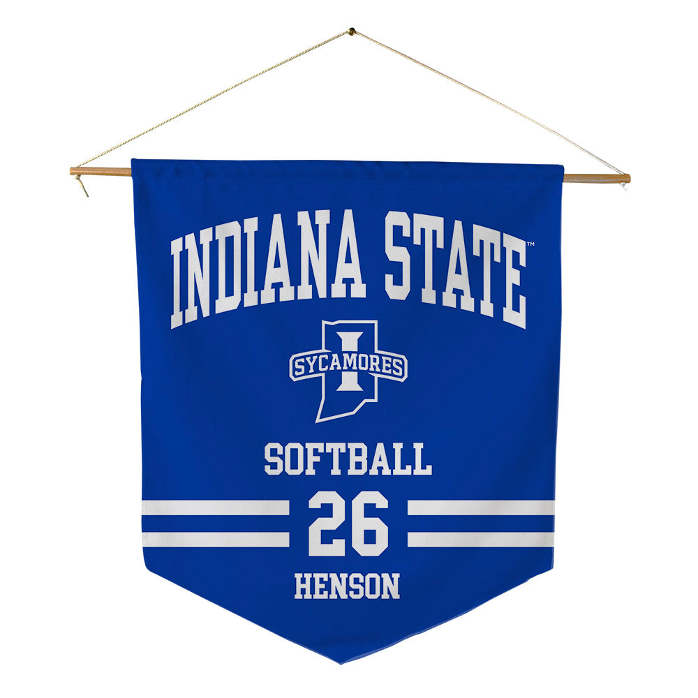 Indiana State - NCAA Softball : Lindsay Henson - Pennant - 18" x 21"-0