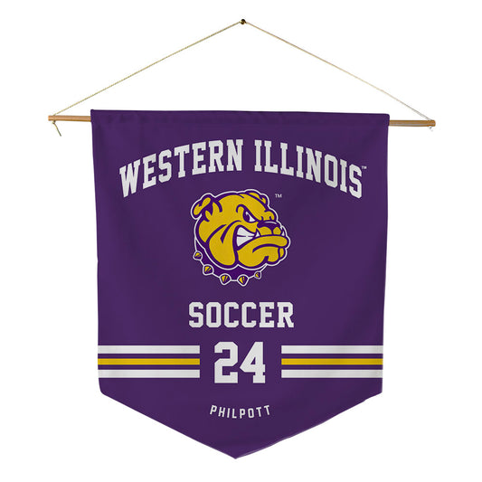 WIU - NCAA Men's Soccer : Tyler Philpott - Pennant - 18" x 21"-0