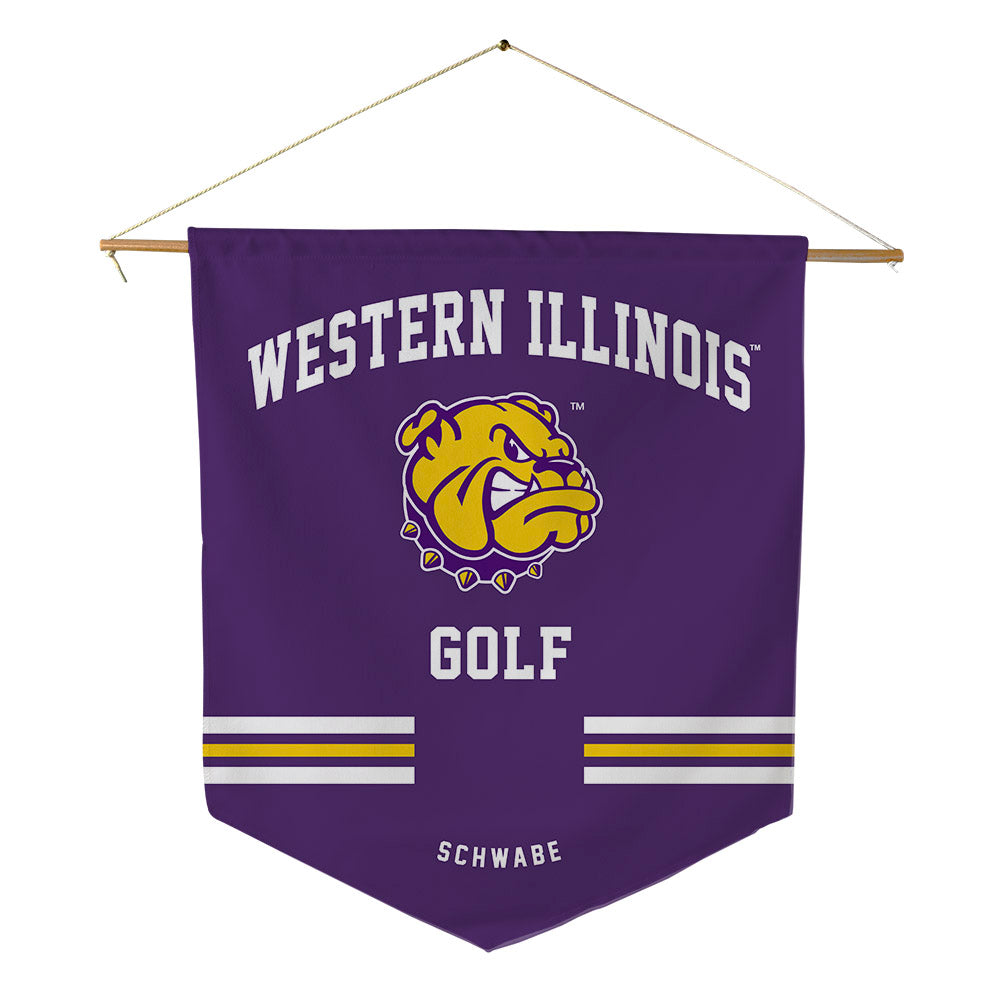 WIU - NCAA Men's Golf : Maverick Schwabe - Pennant - 18" x 21"-0
