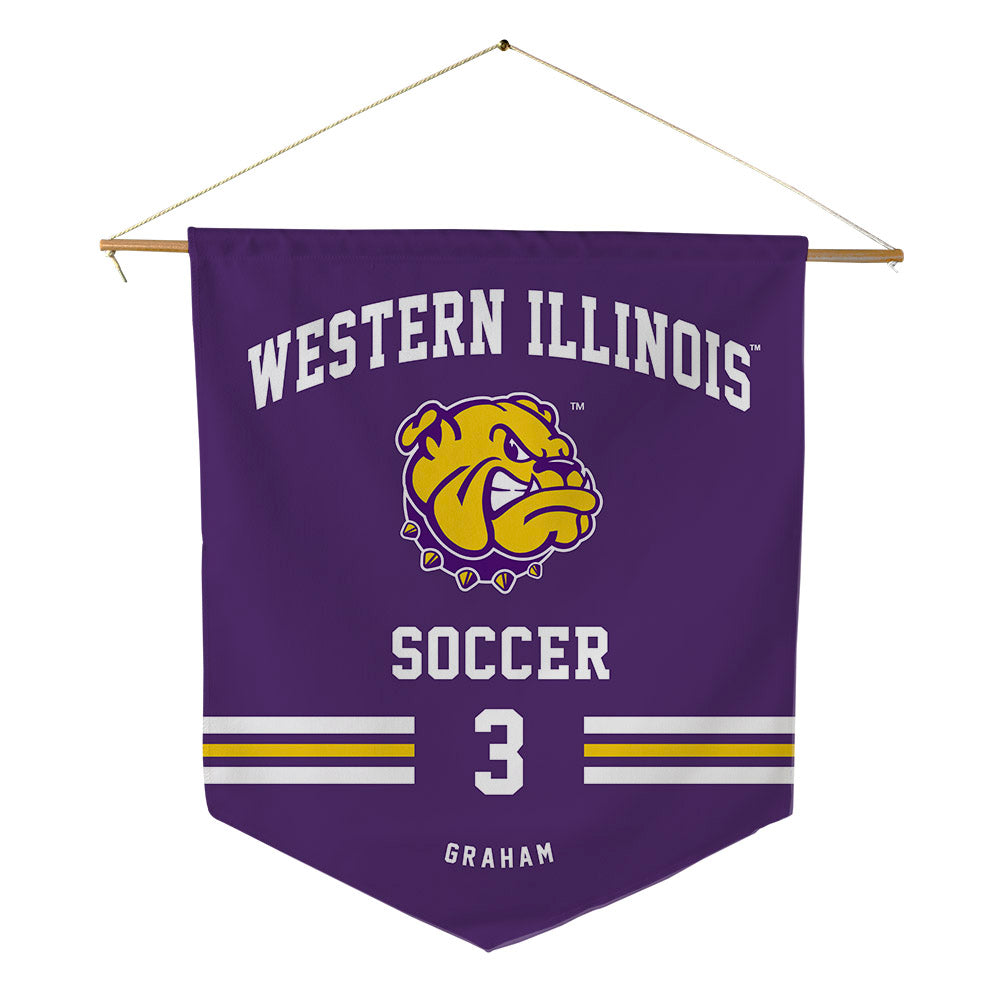 WIU - NCAA Men's Soccer : Benjamin Graham - Pennant - 18" x 21"-0