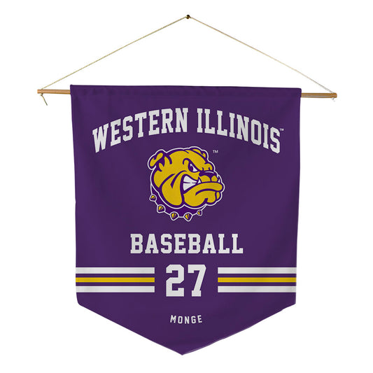 WIU - NCAA Baseball : Isaiah Monge - Pennant - 18" x 21"-0
