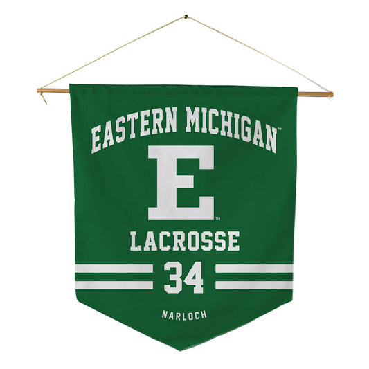 EMich - NCAA Women's Lacrosse : Elanya Narloch - Pennant - 18" x 21"-0