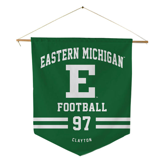 EMich - NCAA Football : Duke Clayton - Pennant - 18" x 21"-0