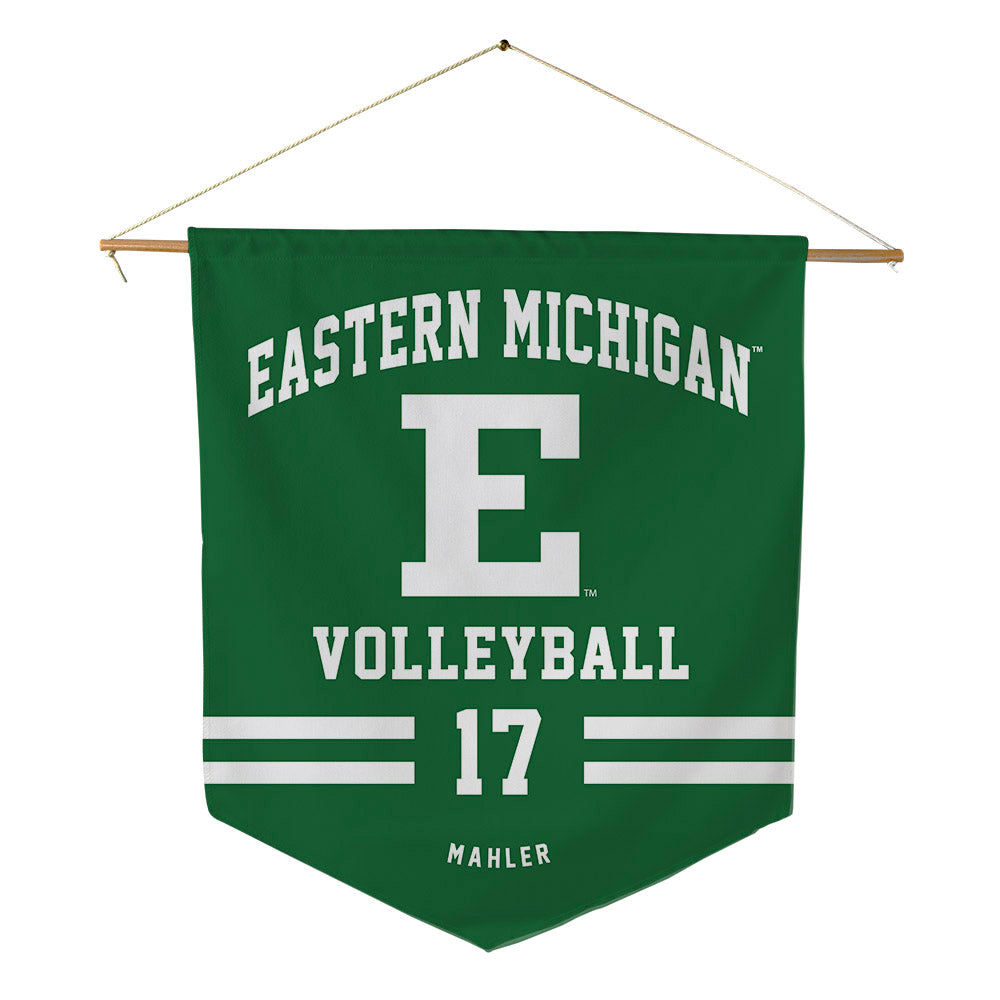 EMich - NCAA Women's Volleyball : Taeley Mahler - Pennant - 18" x 21"-0