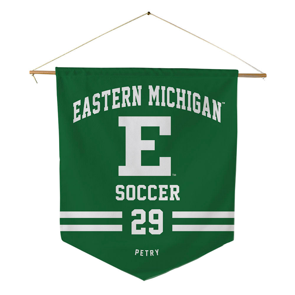 EMich - NCAA Women's Soccer : Cara Petry - Pennant - 18" x 21"-0