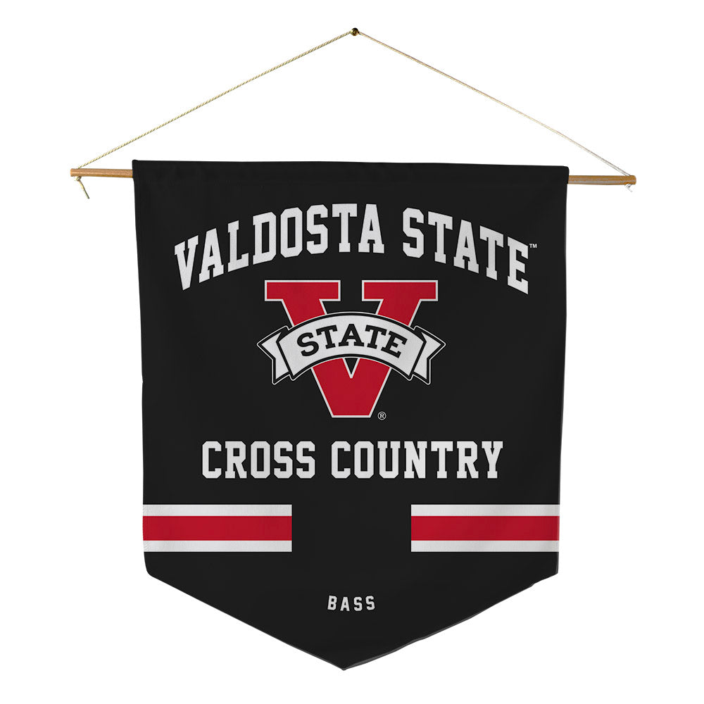Valdosta State - NCAA Men's Cross Country : Toshiya Bass - Pennant - 18" x 21"-0