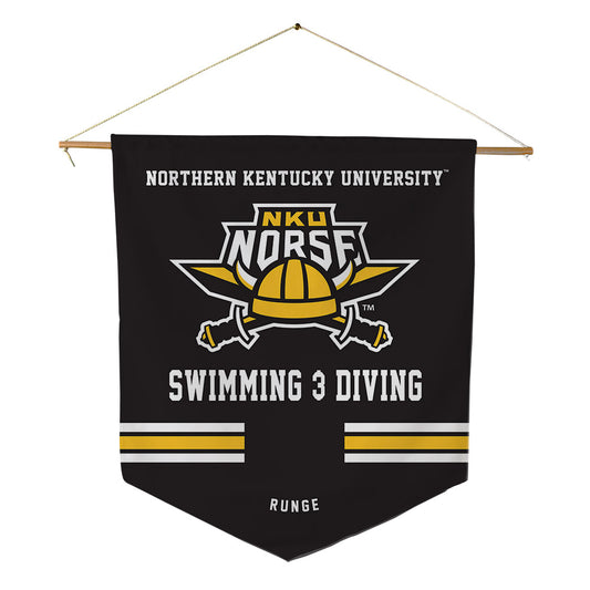 NKU - NCAA Men's Swimming & Diving : Frank Runge - Pennant - 18" x 21"-0