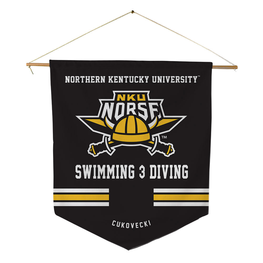 NKU - NCAA Men's Swimming & Diving : Tyler Cukovecki - Pennant - 18" x 21"-0