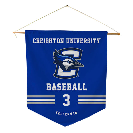 Creighton - NCAA Baseball : Matt Scherrman - Pennant - 18" x 21"-0