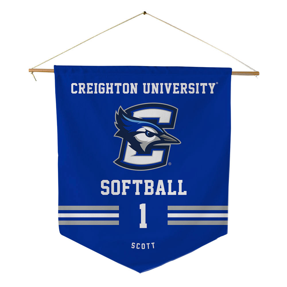 Creighton - NCAA Softball : Taylor Scott - Pennant - 18" x 21"-0