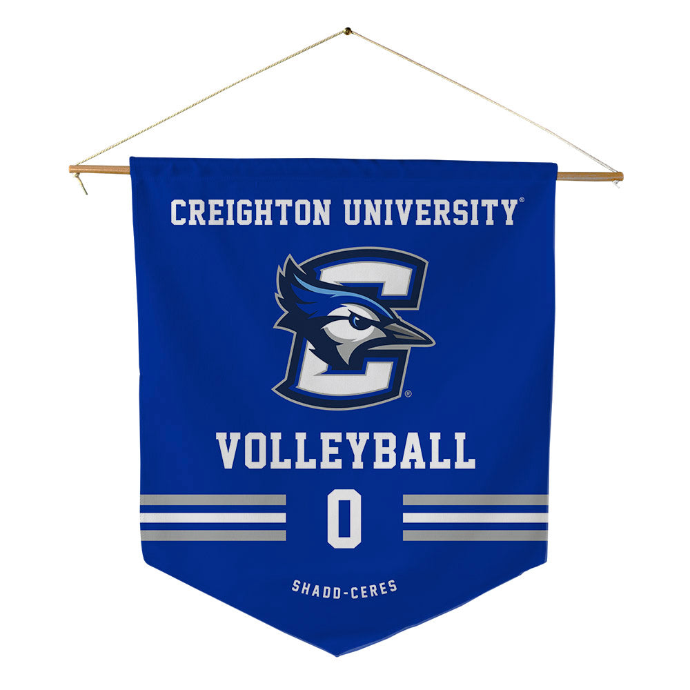 Creighton - NCAA Women's Volleyball : Trinity Shadd-Ceres - Pennant - 18" x 21"-0