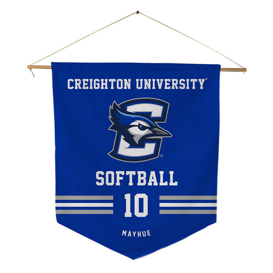 Creighton - NCAA Softball : Keegan Mayhue - Pennant - 18" x 21"-0