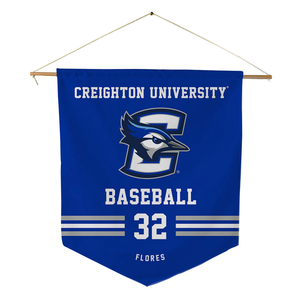 Creighton - NCAA Baseball : Gavin Flores - Pennant - 18" x 21"-0