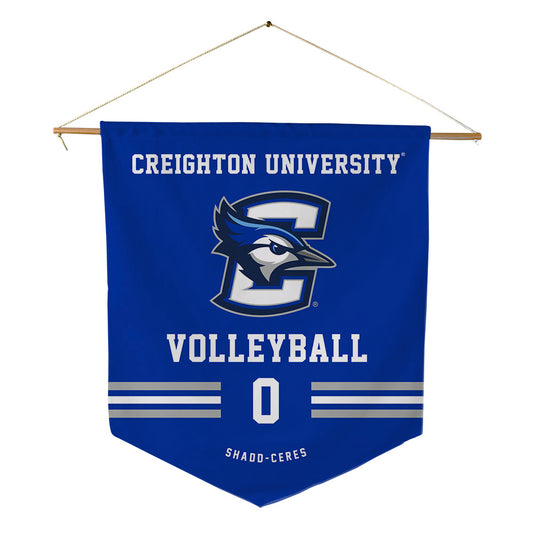 Creighton - NCAA Women's Volleyball : Trinity Shadd-Ceres - Pennant - 18" x 21"-0