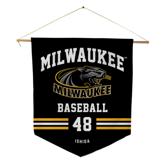 UW Milwaukee - NCAA Baseball : Sotaro Ishida - Pennant - 18" x 21"-0