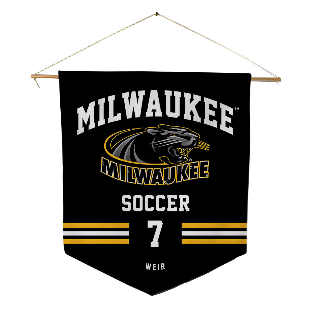 UW Milwaukee - NCAA Men's Soccer : Ollie Weir - Pennant - 18" x 21"-0