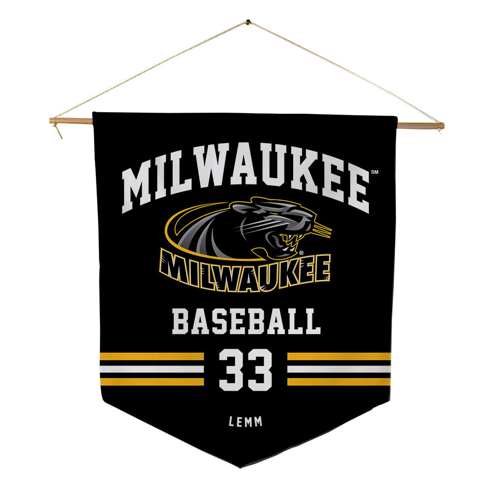UW Milwaukee - NCAA Baseball : Ryan Lemm - Pennant - 18" x 21"-0